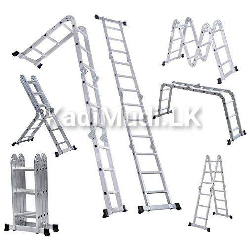 12FT & 15FT ALUMINUM LADDERS – 150KG CAPACITY