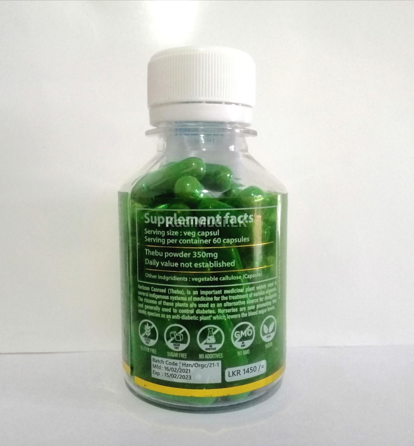 Organic Thebu ( Canereed ) Capsules