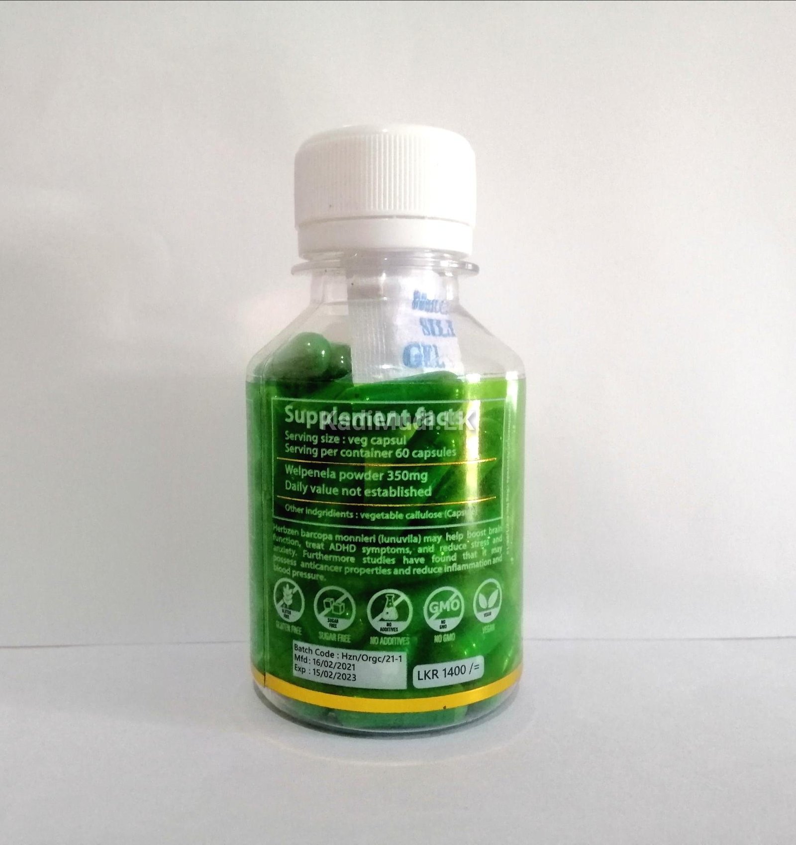 Natural Lunuwila ( Barcopa Monnieri ) Capsules