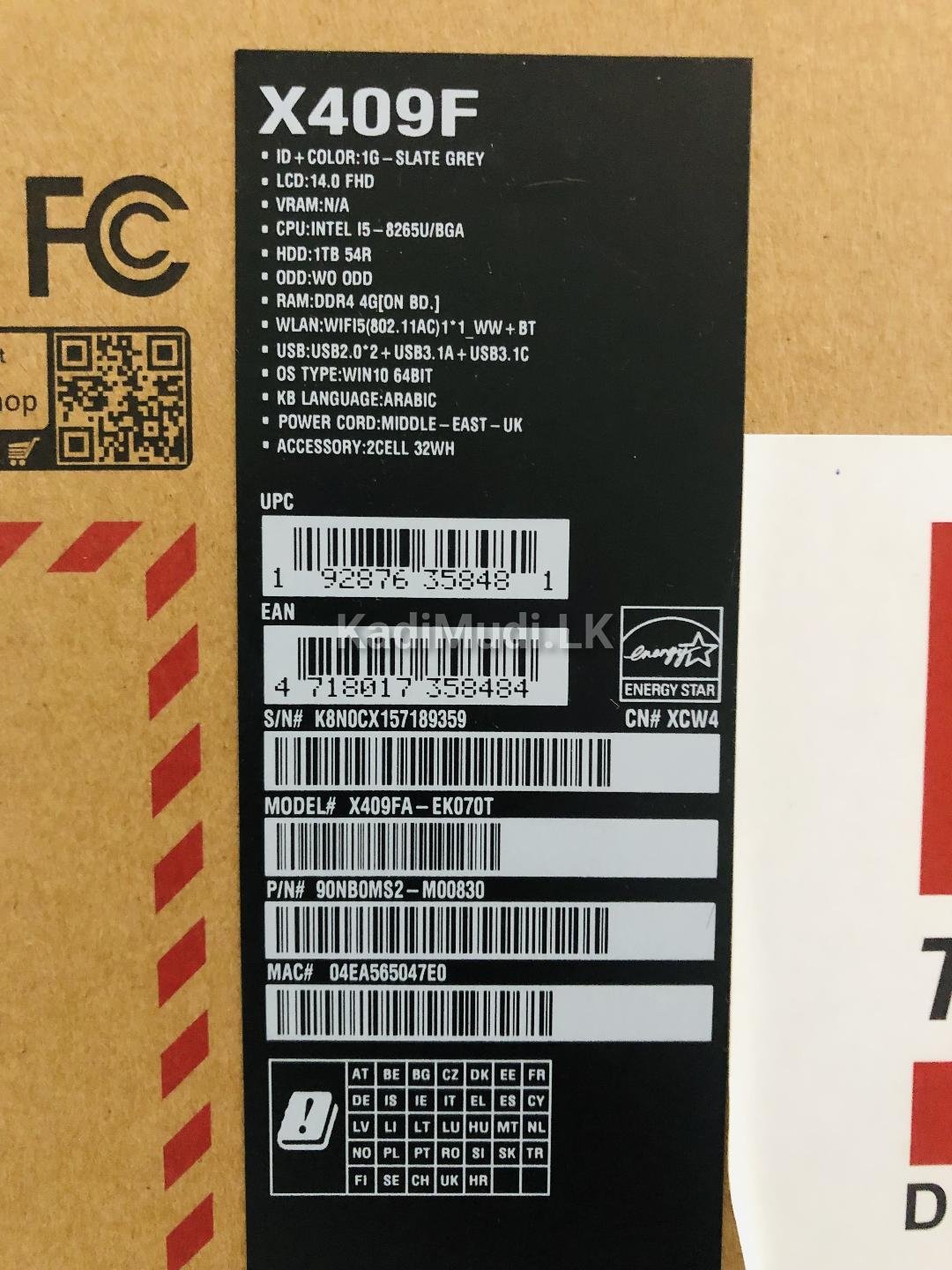 Asus X409F Laptop for Sale