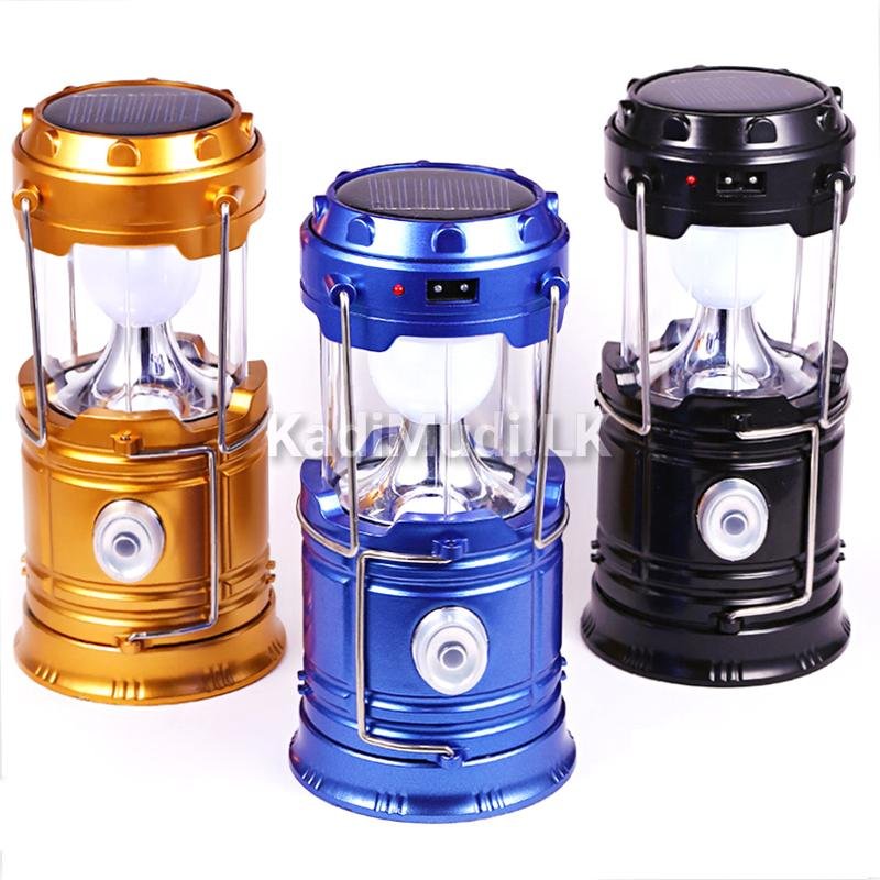 Rechargeable LED Camping Lantern Solar Flashlight