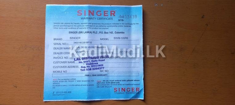 Singer Washing Machine Semi Automatic