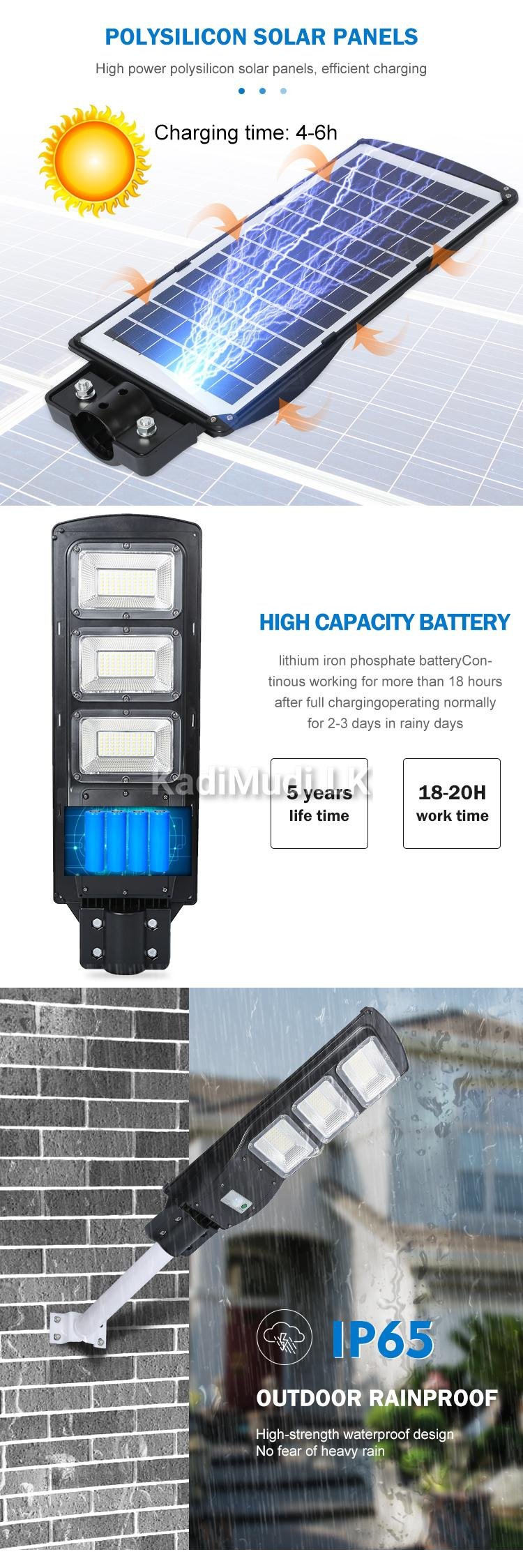 Solar Street Light 150W with Remote
