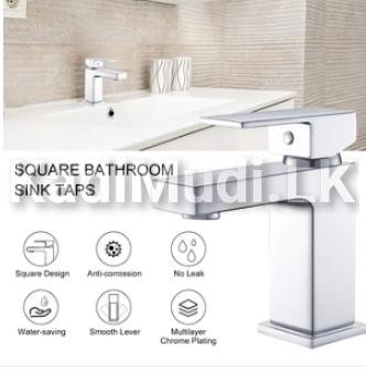 Modern Bathroom Square Basin Mixer Tap