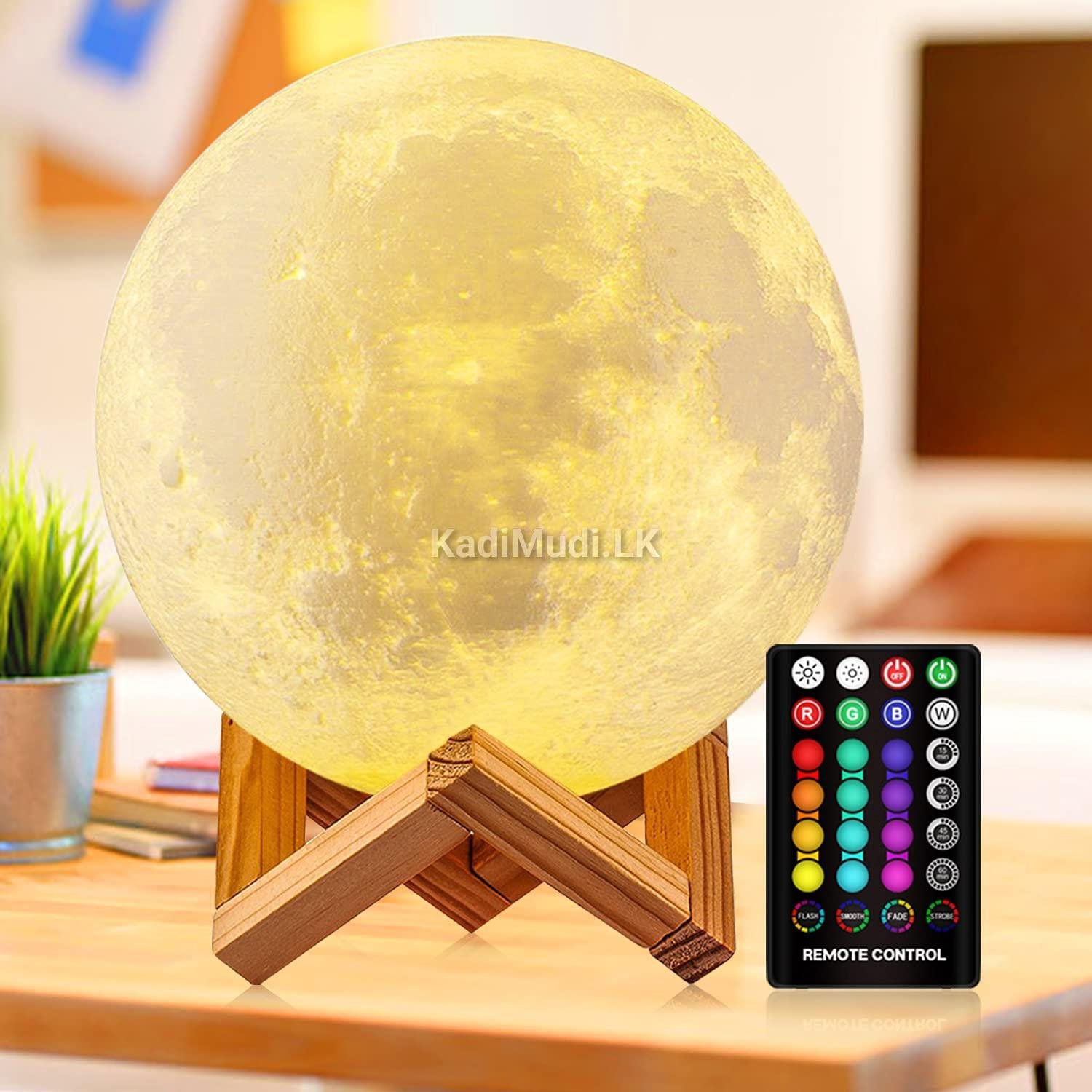 3D Moon Lamp, 16 Colors Moon Light Lamp With Stand