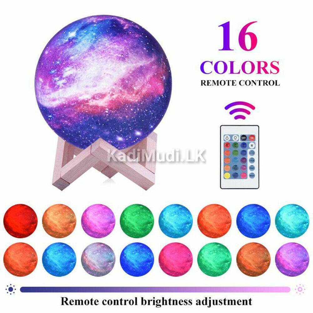 3D Moon Lamp, 16 Colors Moon Light Lamp With Stand