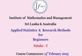 Applied Statistics and Research Methods